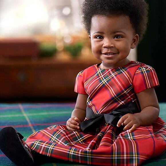 NWT Ralph Lauren Baby Girl's Plaid Print Fit & Flare Dress 2 Pec Set Size 6 M - Picture 3 of 14